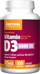 Vitamine D3 5000 ui 125 mcg 100 gélules FORMULES JARROW